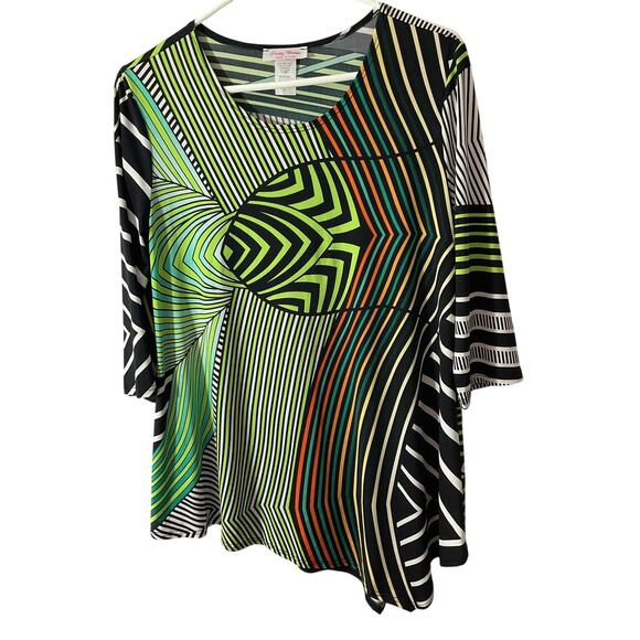 Pretty Woman Small Artsy Geometric Boho Tunic Asymmetrical - Picture 1 of 7